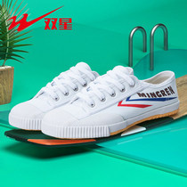 Double star Test shoes high school entrance examination sports track and field shoes running long jump Bulls bottom canvas training shoes