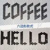 Coffee shop homestay home floor tile ceramic mosaic Chinese and English puzzle letters Net red shop logo signboard