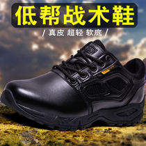 Leather ultra-light low-top training shoes Mens body training shoes Spider boots waterproof and wear-resistant hiking shoes soft-soled sneakers