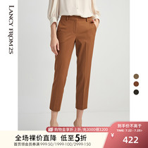 Langzi multi-color nine-point mid-rise trousers 2021 spring new products show thin professional work temperament suit pants women