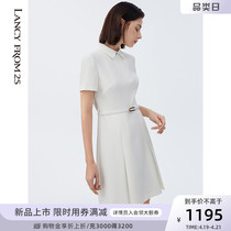 Lanzy Black white Covered Light Gown Shirt Dress Shirt Dress Woman 2022 Summer New Little Black Dress Superior