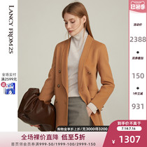 Langzi handmade double-sided Ni suit coat 2020 new winter in the long wool wool professional coat for women