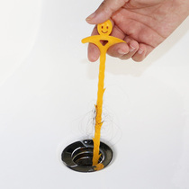 Japanese pipe dredge bathroom washbasin through sewer hair cleaner household cleaning artifact tool