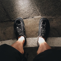 Summer Woven Sandals Men Ins Tide Mens Soft Bottom Baotou Dongle Beach Shoe Lovers Sports All Black Sandals