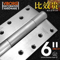 6 inch Hong Kong Yubao 304 stainless steel villa solid wood door hinge silent bearing hinge single sheet price