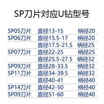 CNC SP U drill violent drill blade blind hole Square U drill blade steel parts stainless steel aluminum SPMG050204