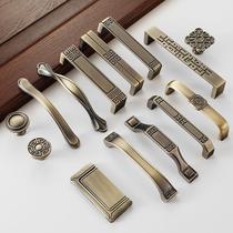 New product light luxury antique bronze yellow bronze cabinet door wardrobe drawer cabinet handle new Chinese handle