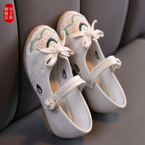 2021 autumn and winter new cloth shoes children embroidered shoes baby costume performance shoes old Beijing cloth shoes girls Hanfu shoes