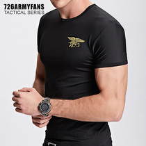 726 military fans Special Forces physical training suit T-shirt men tactical short sleeve elastic quick-drying tights custom print