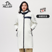 Beshy and winter outdoor lamb wool coat womens fleece shake warm medium long coral grain fleece coat