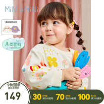 minipeace Taiping Bird childrens clothing girl Autumn new sweater girl baby flower print cartoon top tide