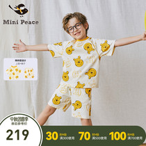 (Pooh) minipeace Taiping Bird childrens clothing boys T-shirt childrens home clothing short sleeve two-piece summer dress