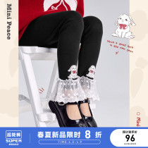 (ultra soft) minipeace Taiping bird children dress children with underpants spring new little bunny girl pants