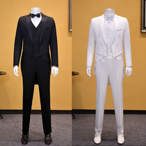 New mens tuxedo suit suit dress best man male host emcee costume magician performance tuxedo