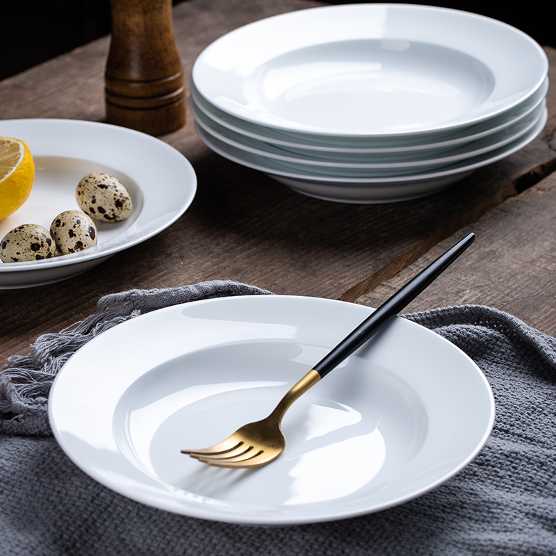 プレート皿皿家庭用 2024 新景徳鎮下絵色高白磁器皿オーブン電子レンジ皿