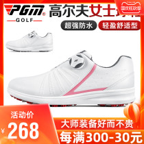 PGM golf shoes women waterproof shoes knob shoelace super fiber leather anti-slip shoe nail golf womens shoes