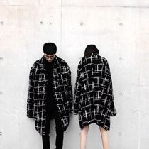 UXN Studio Mao Couple Couple Couple with Tide Strip Retro Chief Bird Groupe in a long coat