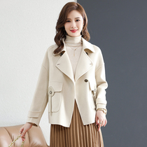 In 2023 the new double - sided wool coat short womens high - end wool coat zero cashmere relaxation