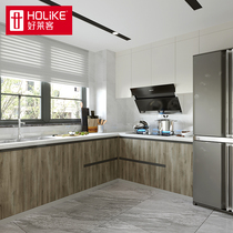 Good Leike cabinet custom assembly household quartz stone modern whole kitchen cabinet stove cabinet one custom