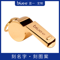 BLUEE referee special whistle pure copper gilded mid-tweet whistle sports game gold 14K gold 1102