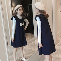 Pregnant women autumn set dress 2021 new autumn fashion age two-piece skirt spring and autumn shirt