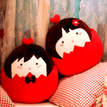 A pair of cute dolls wedding gifts Newly married bed doll couples doll wedding room plush pillow