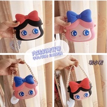 ()Little Princess series hand carry soft small bag female summer shoulder messenger bag Pearl chain coin purse