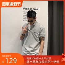 Xu Tailang love short-sleeved polo shirt mens summer high-end youth lapel t-shirt National tide solid color collared t-shirt