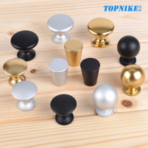 Top resistant modern dumb black gold handle single hole round grain aluminum alloy wardrobe door cabinet drawer handle