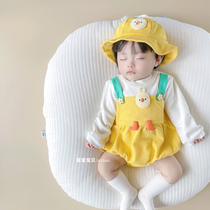 Tennis Red Men & Women Baby Ha Clothes Spring Clothing New Baby Conjoined Bag Farted Super Cute SPRING AUTUMN SEASON TWO SUITS