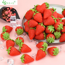 Simulation strawberry model plastic fake strawberry soft glue foam small fruit cabinet DIY decoration photography props