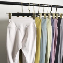 lu high waist tight with skinny naked sensation yoga long pants outside wearing closets Hip Speed Dry Sports Running Pants Women Spring Summer