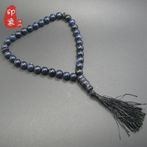 New Muslim supplies Halal worship gold and blue sand stone rosary bracelet Hui 33 tasbih gifts