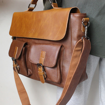 Shoulder bag Mens Tide Brand Leisure Japanese Large Capacity shoulder bag Youth Mens Hand Trend Briefcase Commuter Bag