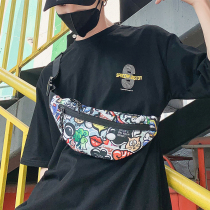 Street Chater Chest Bag Men Hip Hop Personality Graffiti Satchel Bag Boys Sports Satchel Pack Ins out of Fire Purse Strings