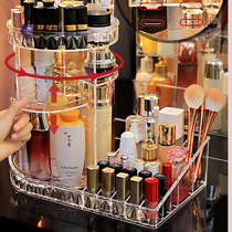 Cosmetic storage box household desktop rotating net red super large capacity practical acrylic sink finishing rack