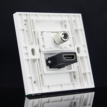 86 HDMI straight head straight-in TV cable TV socket panel HDMI HD audio-visual TV switch socket