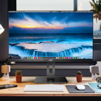 AOC 4K display 28 inch IPS wide color gamut 10Bit screen borderless HDR desktop computer 27 rotating lift U28P2U BS design drawing 2K photography painting