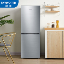 Skyworth refrigerator 160L double-door small refrigerator household small energy-saving and energy-saving two-door rental dormitory D16AM