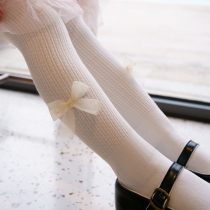 Girl 2022 Spring Autumn Children Pure Cotton Pure Color Foot Plate Pattern Beating Bottom Socks Girl Korean version CUHK Scout pants