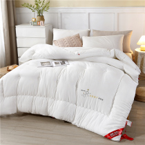 Class A four seasons easy to use quilt core winter quilt air conditioning quilt thickened warm spring and autumn bedding non-slip naked sleeping quilt heart white
