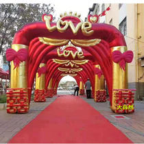 New inflatable arch five consecutive four consecutive three wedding props conjoined wedding wedding rainbow door 4 m small arch