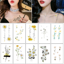 Little Daisy Tattoo stickers Power Zhilong same tattoo ins style female hipster Net red collarbone ankle stickers