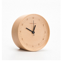 Small alarm clock︱Original design bedside clock mute simple Nordic style student household watch wooden clock
