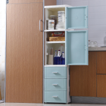 25 35cm Crevice storage cabinet Open door kitchen plastic locker Living room wall gap finishing narrow side cabinet