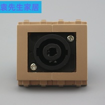 Champagne 128 type stage audio socket module Champagne gold stage speaker audio module panel function parts