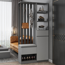 Modern simple hall cabinet entrance hall cabinet porch cabinet change shoe cabinet integrated partition cabinet Nordic coat rack can sit