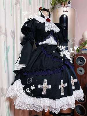 taobao agent [MIMOSA] COSPLAY clothing*俺 俺*Five more glazed glazed*black cat*Goth*black*lolita