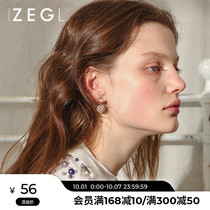 ZENGLIU Baroque stud female temperament French advanced earrings 2021 New Tide earrings retro earrings