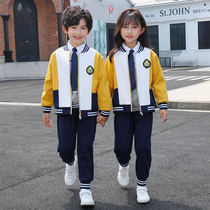 Kindergarten garden clothes spring and autumn clothes childrens class clothes first grade autumn sports meeting three sets of primary school uniforms